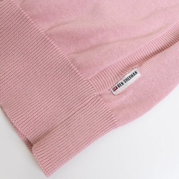 Ben Sherman Short Sleeve Polo Shirt Light Pink Preppy Cotton Knitted Small - Picture 10 of 13